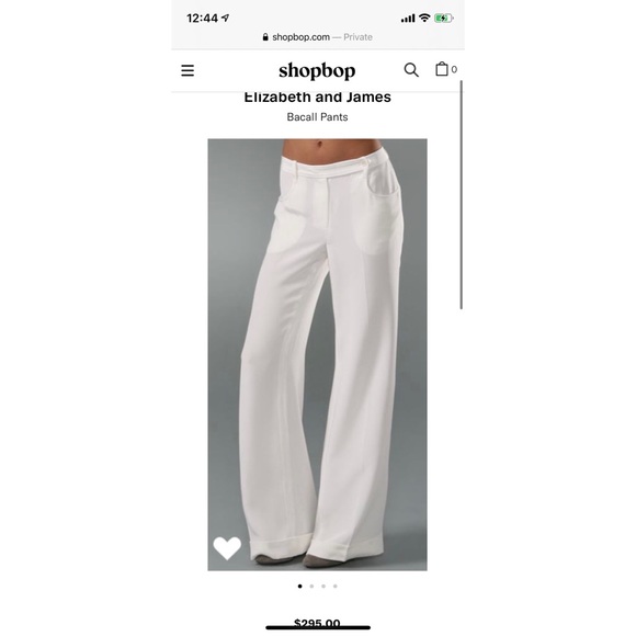 Elizabeth & James Wide Leg Bacall Pant - Black - 2 - Picture 3 of 6